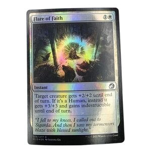 🎇Holographic Magic: The Gathering Flare of Faith Trading Card